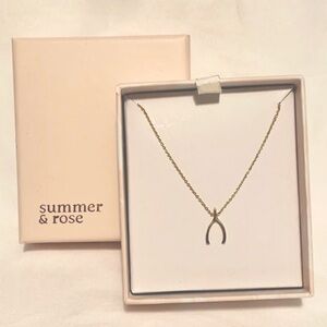 Summer and Rose Dainty Wishbone Bracelet